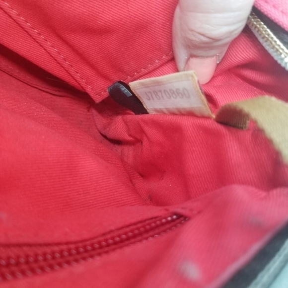 Dooney & Bourke hot pink canvas small purse with brown leather strap - Picture 7 of 15